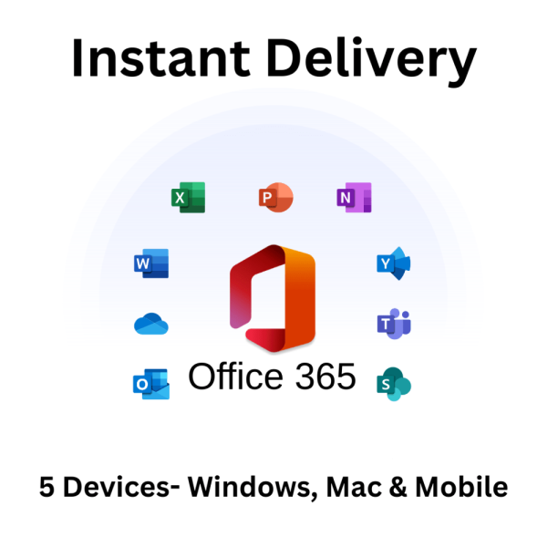Office 365 Professional Plus – 5 Devices PC/MAC/IPAD